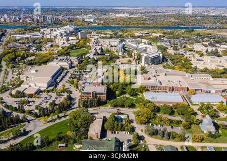 Luftaufnahme der Universität von Saskatchewan in Saskatoon. September 2019 Stockfoto