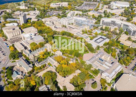 Luftaufnahme der Universität von Saskatchewan in Saskatoon. September 2019 Stockfoto