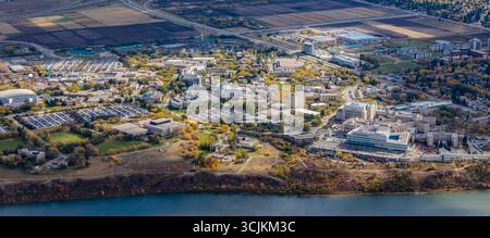 Luftaufnahme der Universität Saskatchewan in Saskatoon. September 2018. Stockfoto