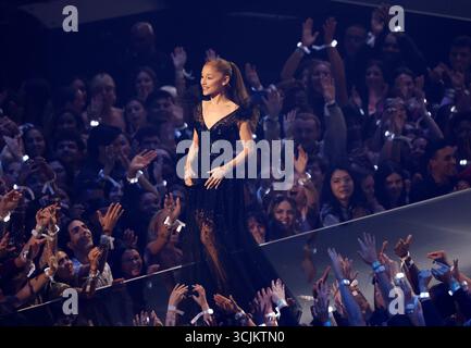 Elmont, Usa. September 2025. Ariana Grande 2025 bei den MTV Video Music Awards „VMA's“ in der UBS Arena in Elmont, New York am Sonntag, 7. September 2025. Foto: John Angelillo/UPI Credit: UPI/Alamy Live News Stockfoto
