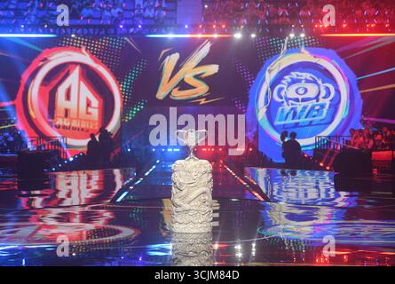 Hangzhou, China. September 2025. E-Sport-Experten treten am 7. September 2025 beim Honor of Kings Professional League Summer Finals in Hangzhou, Provinz Zhejiang, China, an 2025. (Foto: Costfoto/NurPhoto) Credit: NurPhoto SRL/Alamy Live News Stockfoto