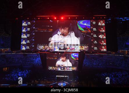 Hangzhou, China. September 2025. E-Sport-Experten treten am 7. September 2025 beim Honor of Kings Professional League Summer Finals in Hangzhou, Provinz Zhejiang, China, an 2025. (Foto: Costfoto/NurPhoto) Credit: NurPhoto SRL/Alamy Live News Stockfoto