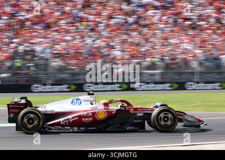 Monza, Italien. September 2025. Lewis Hamilton von Scuderia Ferrari auf der Strecke während des Formel 1 Grand Prix von Italien am 7. September 2025 im Autodromo Nazionale in Monza, Italien. Quelle: Marco Canoniero/Alamy Live News Stockfoto