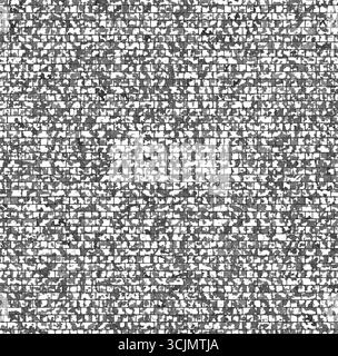 Nahtlose Textur einer schwarz-weißen Ziegelwand, perfekt für Hintergründe und Designprojekte Stockfoto
