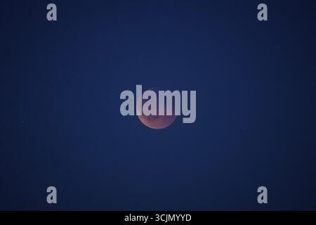 Mondfinsternis aus Berlin am 07.09.2025 Stockfoto