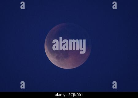 Mondfinsternis aus Berlin am 07.09.2025 Stockfoto