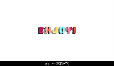 Genießen Sie farbenfrohe, beliebte Internetschaltflächen Stock Vektor