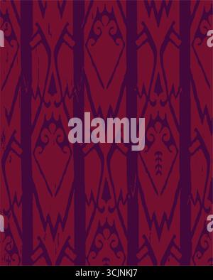 Ethnische abstrakte Ikat-Kunst. Nahtloses Muster in Tribal-, Folk- und mexikanischem Stil. Aztekische geometrische Ornamentmuster. Design für Teppich, Wallpa Stock Vektor