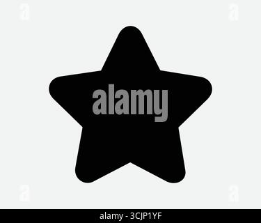 Five Point Star Shape Icon Bewertungsrate Erfolgsauszeichnung Erfolgreicher Schwarzer Silhouette Schild Symbol Abzeichen Feine Qualität Design Achievement Geometry Artwork Stock Vektor