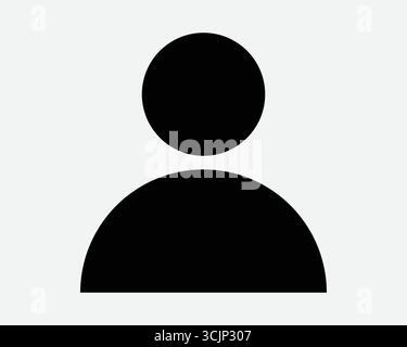 Benutzersymbol Man Stick Figur Form Human Avatar Mitglied Social Media Account Profil Schwarz Silhouette Outline Netzwerk Geschäftsmann Login Zeichen Symbol Clipa Stock Vektor