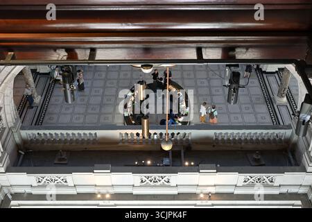 Der Haupteingang des Victoria and Albert Museums ist von oben gesehen Stockfoto