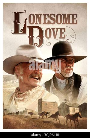 ROBERT DUVALL und TOMMY LEE JONES in LONESOME DOVE (1989), Regie: SIMON WINCER. QUELLE: ALIANZA FILMS INTERNATIONAL/MOTOWN PROD./QUINTEX ENTERTAINME/ALBUM Stockfoto