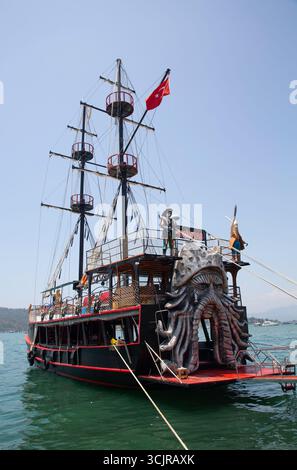 Ausflugsboot, Fethiye Marina, Fethiye, Mugla Provinz, Türkei Stockfoto