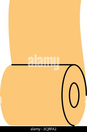 Toilettenpapier. Küchenhandtuchrollen. Vektorabbildung Stock Vektor