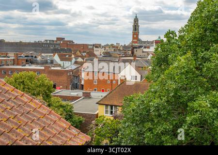 Blick vom Dach des Colchester Castle Stockfoto