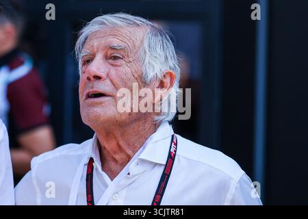 Monza, Italien. September 2025. Giacomo Agostini wird beim Grand Prix von Italien 2025 beim Rennen auf dem Autodromo Nazionale Monza gesehen. Quelle: SOPA Images Limited/Alamy Live News Stockfoto