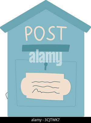 Flat Letter- Und Kartenset Stock Vektor