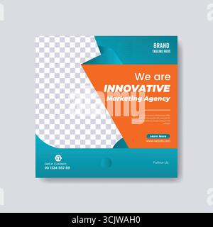 Innovative Marketingagentur Social Media Post Design Stock Vektor