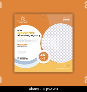 Moderne digitale Marketing-Agentur Social Media Post-Vorlage Stock Vektor