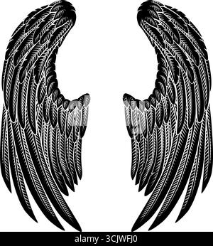 Illustration Des Angeladlers Pegasus Federflügel Stock Vektor