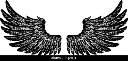 Illustration Des Angeladlers Pegasus Federflügel Stock Vektor