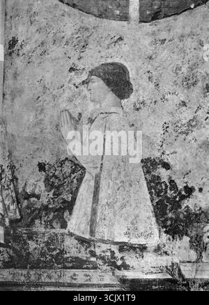 Porträt des heiligen Sigismondo Pandolfo Malatesta, Gemälde des italienischen Künstlers Piero della Francesca, 15. Jahrhundert Stockfoto