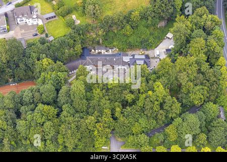 Aus der Vogelperspektive, Kaiser-Heinrich-Bad, Mineralquelle, Belecke, Warstein, Sauerland, Nordrhein-Westfalen, Deutschland Stockfoto