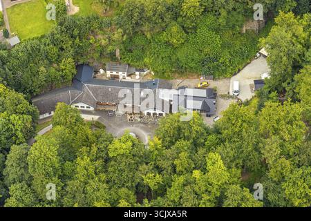 Aus der Vogelperspektive, Kaiser-Heinrich-Bad, Mineralquelle, Belecke, Warstein, Sauerland, Nordrhein-Westfalen, Deutschland Stockfoto