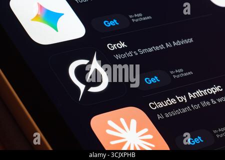 Grok App Stockfoto