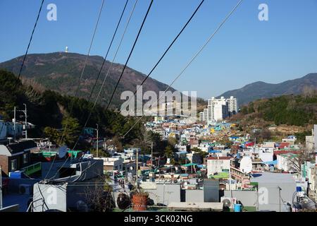Busan, Südkorea: Gamcheon Culture Village Stockfoto