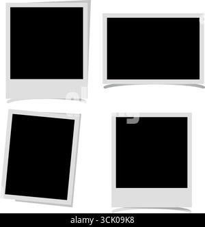 Fotorahmen Vektorillustration isoliert auf transparentem Hintergrund. Stock Vektor