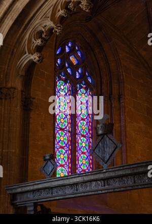 Ein Bild des Innenraums der Seidenbörse in Valencia. Stockfoto