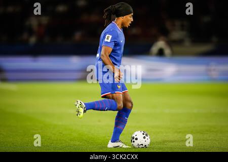 Jules KOUNDE aus Frankreich während der FIFA-Weltmeisterschaft 2026, Qualifikation, Gruppe D Fußballspiel zwischen Frankreich und Island am 9. September 2025 im Parc des Princes-Stadion in Paris, Frankreich Stockfoto