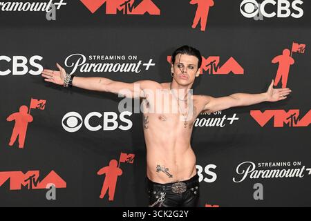 Elmont, USA. September 2025. YUNGBLUD nimmt am 7. September 2025 an den MTV Video Music Awards 2025 in der UBS Arena in Elmont, New York Teil. Foto: C Flanigan/imageSPACE Credit: Imagespace/Alamy Live News Stockfoto