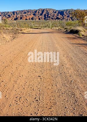 Straße in den Piccaninny Creek Abschnitt der Bungle Bungle Range, Purnululu National Park Stockfoto