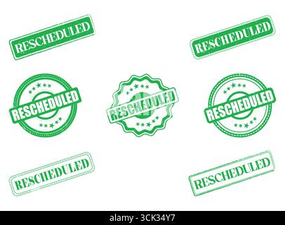 Eine Sammlung neu geplanter Gummistempel und -Dichtungen Stock Vektor