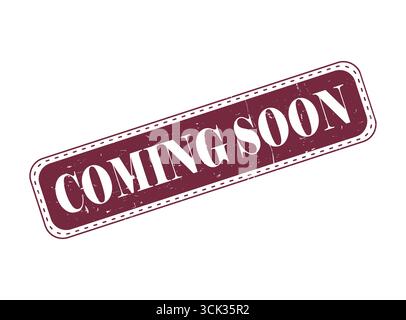 Ein demnächst erhältliches Gummistempel-Siegel auf einer Bar Stock Vektor
