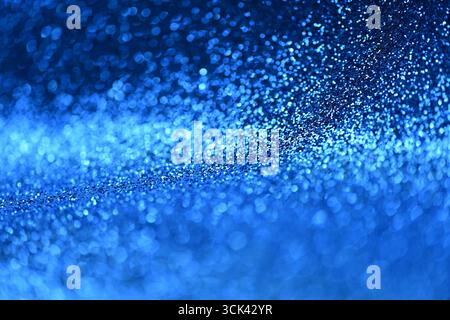 Marineblauer Glitzer Textur Hintergrund funkelnd glänzendes Geschenkpapier Feiertags saisonale Tapetendekoration, Gruß- und Hochzeitseinladungskarte Design e Stockfoto