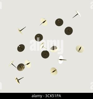 Ein niedliches 3D-Konzept mit Schaltflächen, die auf einfachem Hintergrund isoliert sind, passt zu Ihrem Designelement. Stockfoto