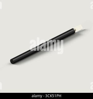 Ein schwarzes Zeichenwerkzeug mit feiner Spitze, ideal für detailgetreue Grafiken oder zum Schreiben. Stockfoto