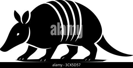 Stilisierte Silhouette eines Armadillo-Ikone-Tieres Stock Vektor