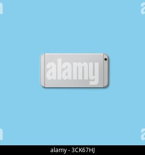 Ein minimalistisches Smartphone-Design mit schlanker Rückansicht. Stockfoto