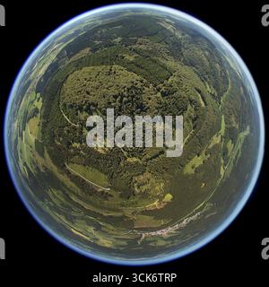 Buchenwald in der Nähe des Diemelsees, Fischauge, Nationalpark Diemelsee, Buchenwälder, UNESCO-Weltkulturerbe, Willingen (Hochland), Sauerland, Waldecker Stockfoto