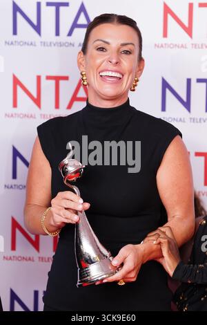 Coleen Rooney im Presseraum, nachdem ich ein Berühmtheit bin... Bring Mich Hier Raus! Gewann den Reality Competition Award bei den National Television Awards in der O2 Arena in London. Bilddatum: Mittwoch, 10. September 2025. Stockfoto
