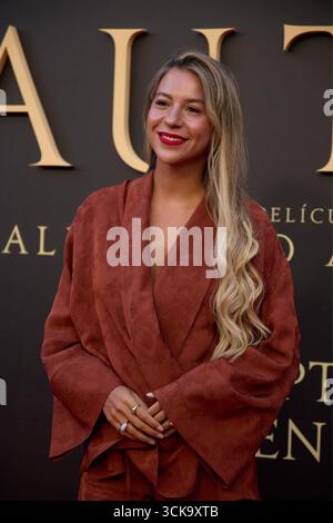 Madrid, Spanien. August 2025. Rebeca Ruiz ist am 10. September 2025 bei der Premiere des Films El Cautivo unter der Regie von Alejandro Amenábar in der Cine Callao in Madrid, Spanien, dabei. Der Film mit Julio Peña Fernández, Alessandro Borghi, Miguel Rellán, Fernando Tejero, Luna Berroa, Luis Callejo, José Manuel Poga, Albert Salazar, Juanma Muniagurria, Jorge Asín, Mohamed Said und Walid Charaf erzählen die Geschichte von Miguel de Cervantes' Gefangenschaft in Algier im Jahr 1575. Der Film wird am 12. September in den spanischen Kinos veröffentlicht. Quelle: CORDON PRESS/Alamy Live News Stockfoto