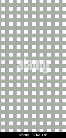 @Abstraktes geometrisches Muster mit abwechselnden weißen Quadraten auf einem g Stock Vektor