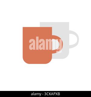 Symbol für Kaffeetasse. Heißgetränk-Symbol. Getränketasse Vektor. Tee-Frühstück. Stock Vektor