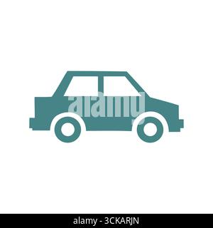 Fahrzeugsymbol. Transportweg Vektor. Straßensymbol für Kraftfahrzeuge. Seitenansichtselement. Stock Vektor