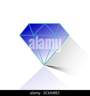 Diamanten-Symbol. Schmucksteinsymbol. Luxuriöser brillanter Vektor. Schmuckstein-Accessoire-Element. Stock Vektor
