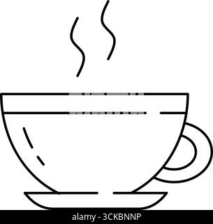 Symbol Kaffee im Umrissstil Vektorillustration isoliertes Design Stock Vektor